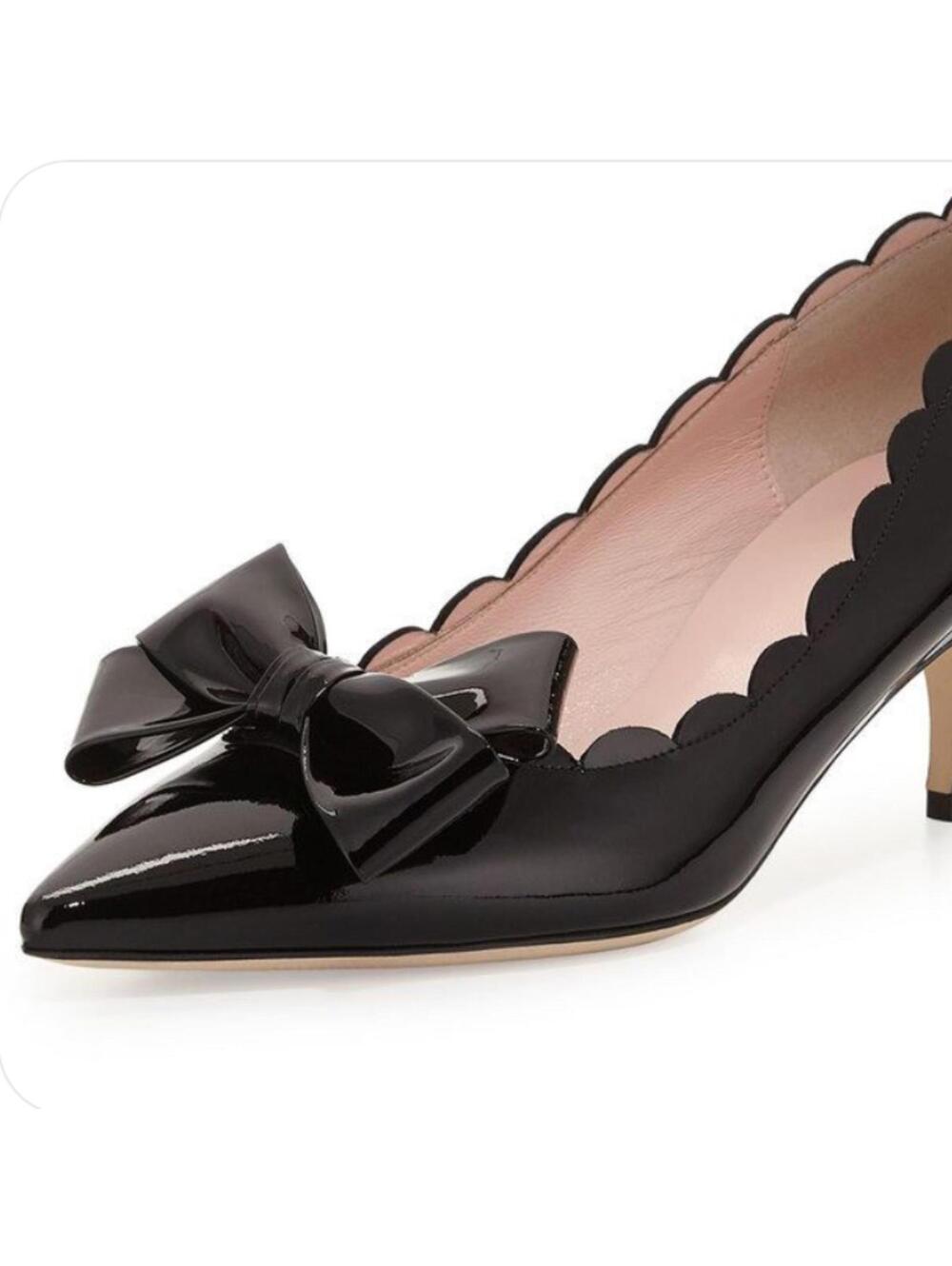 Kate Spade Scallop Kitten Hell Pumps